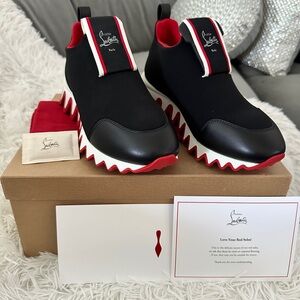 Christian Louboutin Black Sneakers with Red Soles